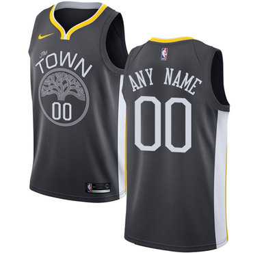 Womens Customized Golden State Warriors Swingman Black Statement Edition Nike NBA Alternate Jersey->customized nba jersey->Custom Jersey